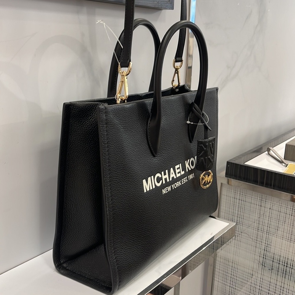 Michael Kors Medium Mirella 35S2G7ZT7L Tote Bag In Black - Picture 16 of 16